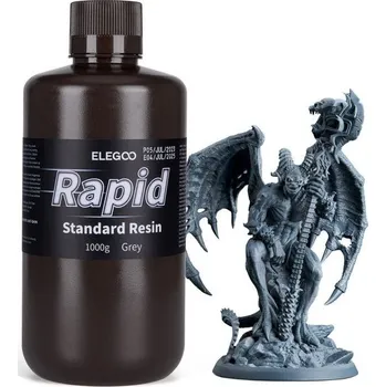 Příslušenství k 3D tiskárně ELEGOO Rapid Standard Resin 1KG, Grey