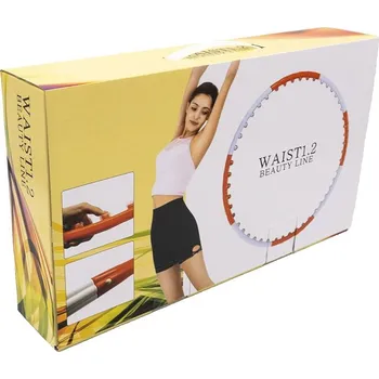 Dalekohled Naria Waist 1.2 Beauty Line Hula Hoop Nastavitelná velikost bílá / červená