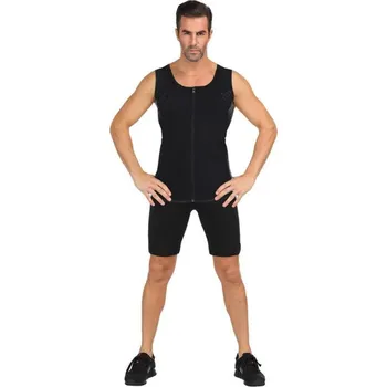 Neoprenový oblek SLIMBODY Fitness oblek pro hubnoucí muže, Neoprén, 2XL KAŠTANOVÁ|ČERNÁ|ŽLUTÁ