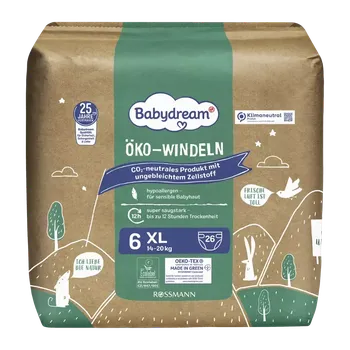 Plena Babydream Jednorázové ekologické pleny XL 14 - 20 kg vel. 6 26 ks