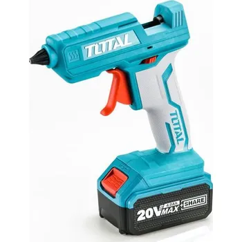 Tavná pistole TOTAL Pistole tavná lepicí AKU 20 V Li-ion, 11,2 mm, bez baterie a nabíječky TGGLI2001