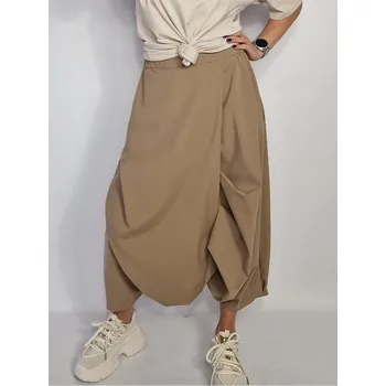 Dámské kalhoty MEGG Béžová kalhotová sukně SMART Béžová, UNI S-XL