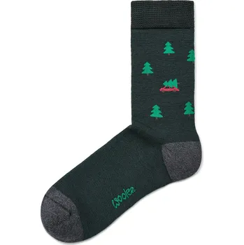 Pánské ponožky Vlnka Vánoční ponožky s Merino vlnou stromečky velikost ponožek 47-50