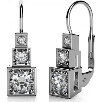 Náušnice Couple, Originální náušnice Liam, bílé zlato se zirkony, 585-68-3-0320.1B00.0.00.001.08