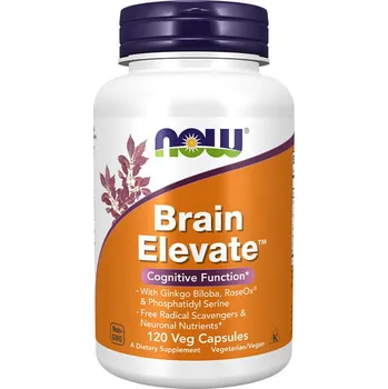 Now Foods Brain Elevate pre podporuň mozkových funkcí (120 Veg Kapsla)