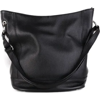 Kabelka ITALSKÉ Kožené kabelky přes rameno Italské Morena černé