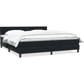 Ložnice vidaXL Box spring postel s matrací 180x210 cm samet [3316032] Barva: Černá
