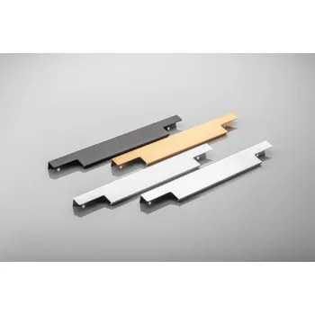 Nábytkové kování Úchytka hliníková LIND C 256/296/18 mm, černá mat