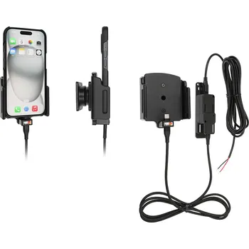 Brodit držák do auta na Apple iPhone 15 Pro/iPhone 15, nastavitelný, tl.6-10mm, se skrytým nabíjením, doprava ZDARMA!