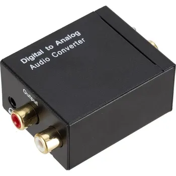 Redukce Xput audio převodník z digitálního TOSLINK/koax. SPDIF na analog RCA L/R (2xCinch) a 3,5mm jack