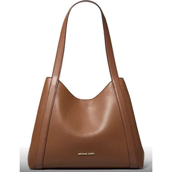 Michael Kors kožená kabelka Rosemary large hnědá