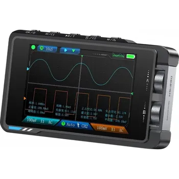 Multimetr FNIRSI DS215H ruční digitální osciloskop a generátor signálu 2v1, dvoukanálový, 50 MHz, 250 MS/s