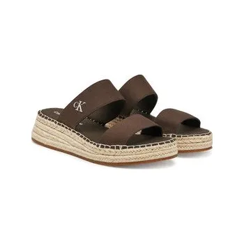 Calvin Klein Jeans Espadrilky Sporty Rope Mg Lth Webbing YW0YW01704 Hnědá 41