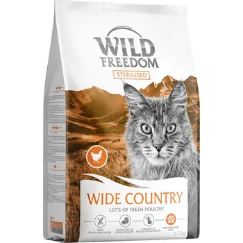 Krmivo pro kočku 6,5kg Wild Freedom Adult "Wide Country" Sterilised - drůbeží bez obilovin granule pro kočky