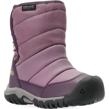 Dívčí zimní obuv Keen Puffrider WP J 10047753KEN - black plum/daiquiri green 30