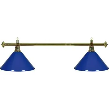 Kulečníková lampa Ansett Trade Kulečníková lampa GOLD 2, modré širmy
