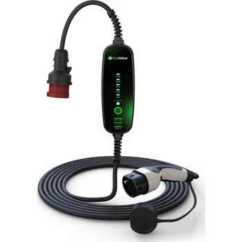 Elektromobilita EcoVolter II chytrý přenosný Wallbox 22kW, 3x32A, kabel 6,5 m APP (BT), typ2