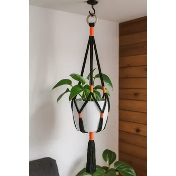 Železářství Závěs na květiny - černá + oranžová (ZAV10 - černá+oranžová)