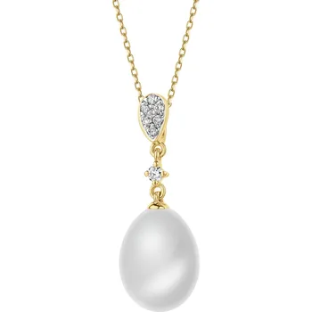 Přívěsek Zlatý přívěsek s brilianty a perlou - ryzost 585 - 103.203