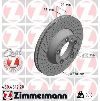 Brzdový kotouč Brzdový kotouč ZIMMERMANN 460.4512.20