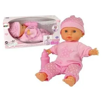Panenka Lalka słodki bobas różowa buteleczka dźwięki