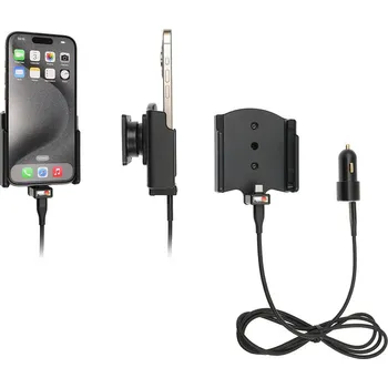 Brodit držák do auta na Apple iPhone 15 Pro/iPhone 15 bez pouzdra, s nabíjením z CL/USB-C, doprava ZDARMA!