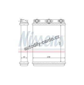 Chladič motoru Výměník tepla NISSENS 72016
