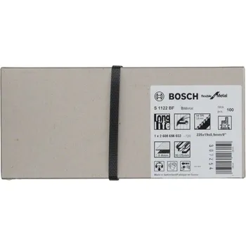 Pila ocaska BOSCH Pilový plátek do pily ocasky S 1122 BF Flexible for Metal (100 ks) 2608656032