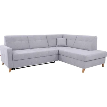 Sedací souprava Pravostranná rohová sedací souprava Lars s rozkladem s výsuvným šuplíkem a s úložným prostorem - Black Red White - BRW Primo 88 232x83 cm