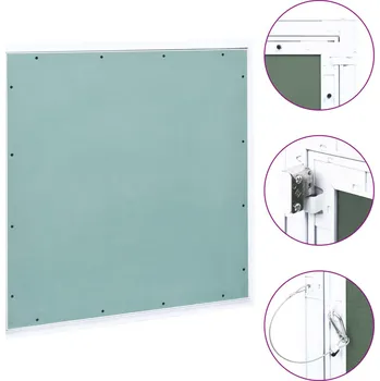 vidaXL Přístupový panel s hliníkovým rámem a sádrokartonem 700x700 mm [145104]