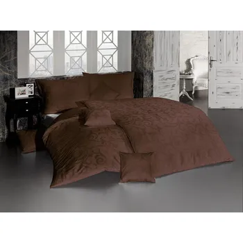 Povlečení Matějovský Povlečení damašek LOLITA HNĚDÁ velikost: 140/200+70/90 poslední 1 ks