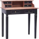 vidaXL Psací stůl se zásuvkami 90x50x101 cm masivní mahagonové dřevo [283912] Barva: Černá