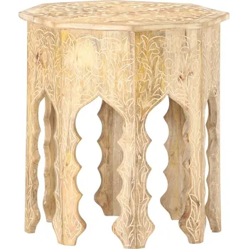 Konferenční stolek vidaXL Odkládací stolek Ø 48 cm masivní mangovník [320372]