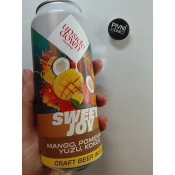 Pivo Upside Down Sweet Joy: Mango, Pomeranč, Yuzu, Kokos 13°/4% 0,5l