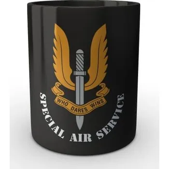 Sběratelský sportovní předmět Černý hrnek SAS Special Air Service - černá