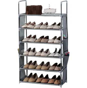 Botník Herzberg Home & Living Herzberg 6vrstvý úložný stojan na boty - 47x100 cm šedý