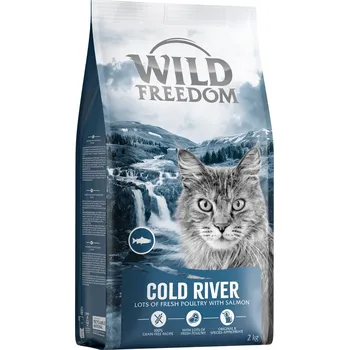 Krmivo pro kočku 2kg Wild Freedom Adult "Cold River" losos - bez obilovin granule pro kočky