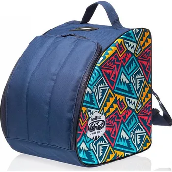 Taška na sjezdové boty Obal na lyžařské boty Benwild Geometric modrá
