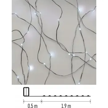 Vánoční světelný řetěz EMOS ZY1950 1,9 m 20 LED studená bílá