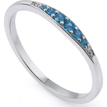 Prsten Stříbrný dámský prsten s bleděmodrými zirkony - jemná krása, která Vás rozzáří ve velikostech 47, 51 51