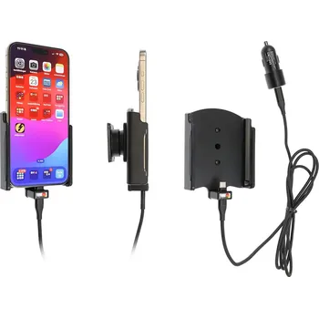 Brodit držák do auta na Apple iPhone 15 Pro Max bez pouzdra, s nabíjením z CL/USB-C, doprava ZDARMA!