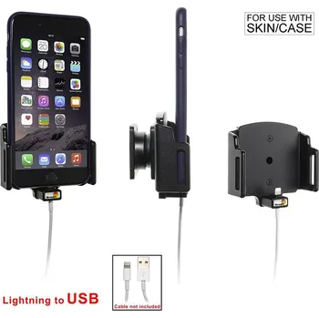 Brodit držák na Apple iPhone 11/Xs/Xs Max/XR/X/8 Plus v pouzdru, průchodka pro orig. Lightning kabel