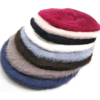 Klobouk Baret dámský Angora - BÉŽOVÁ