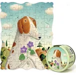 Mideer kreativní puzzle - Portrét psa s fialkami