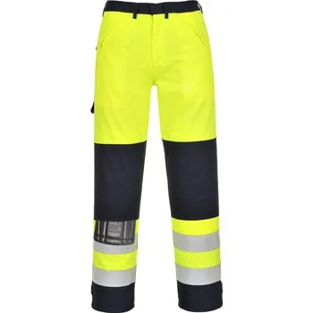 Pánské kalhoty PortWest | Kalhoty Hi-Vis Multi-Norm - Yellow/Navy / XXL / 2XL / žlutá