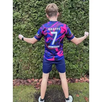PSG - Mbappé - modro-růžovo-fialovo-černý 12