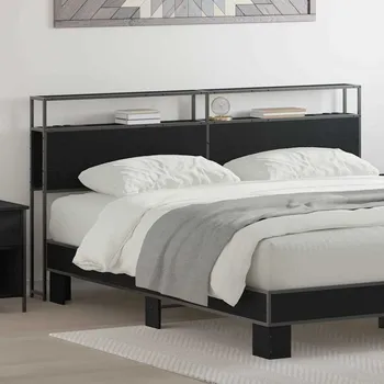 vidaXL Úložné čelo postele s policí Černý dub 180 cm Kompozitní dřevo [859765]