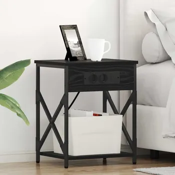 Noční stolek vidaXL Noční skříňka 2 pcs Černý dub 41 x 31 x 51 cm kompozitní dřevo [859506]