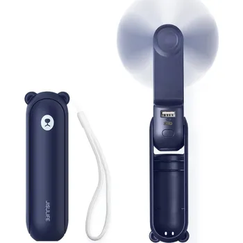 Domácí ventilátor Jisulife Life8 USB-C ruční ventilátor / Power Bank 2000 mAh, modrý