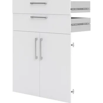 2 dvířka + 2 zásuvky pro skříně Modulo, bílá